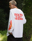 FIRE SKULL PRINT LONG SLEEVE TEE