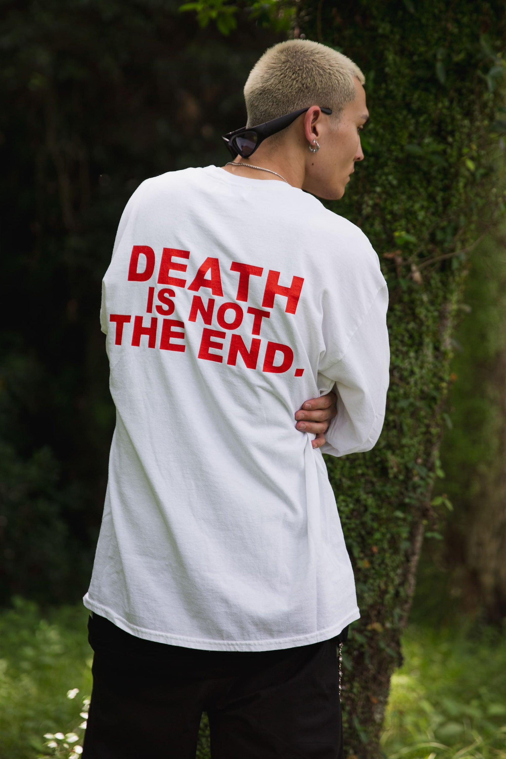 FIRE SKULL PRINT LONG SLEEVE TEE