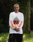 FIRE SKULL PRINT LONG SLEEVE TEE