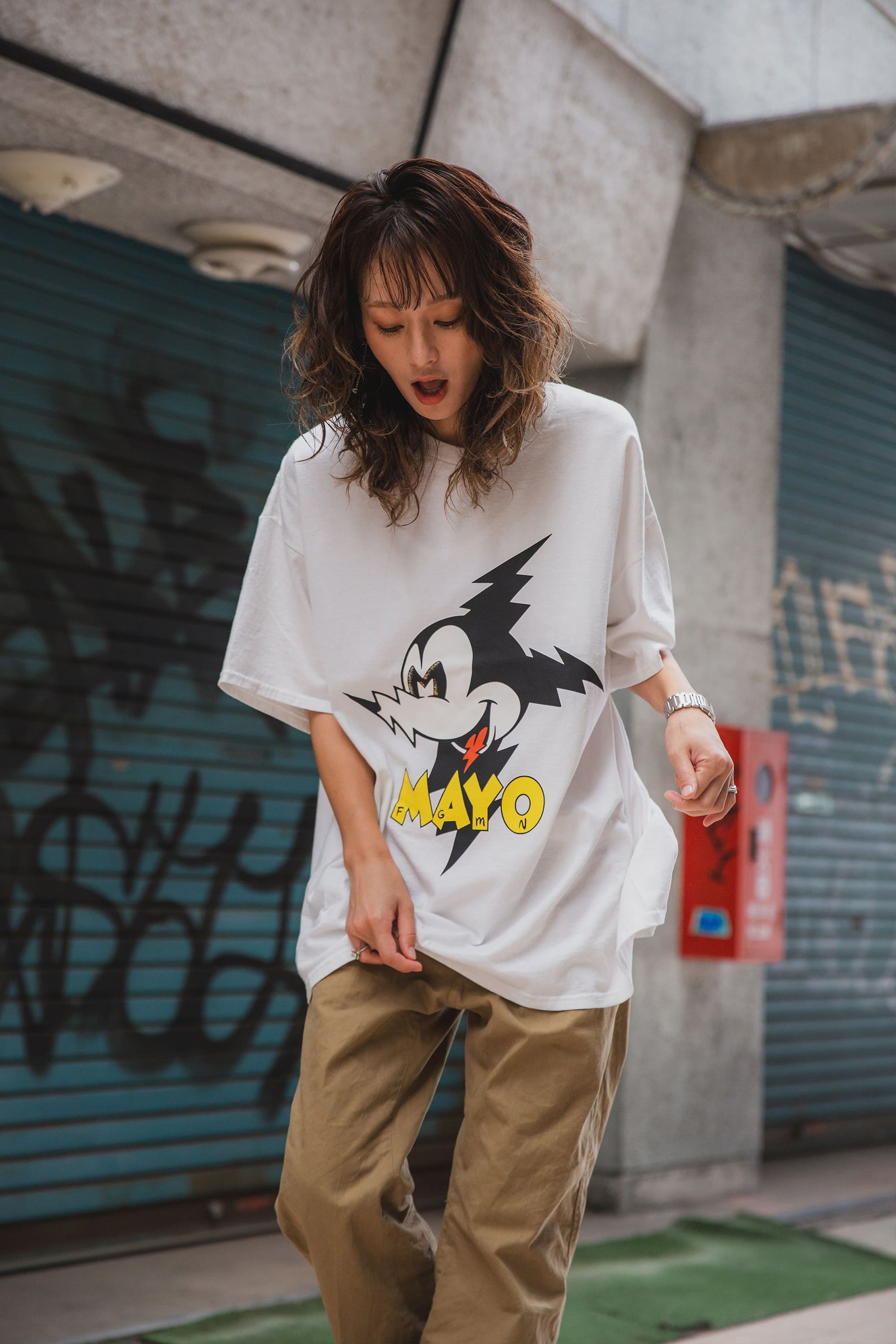 ELECTRICAL MOUSE PRINT SHORT SLEEVE TEE