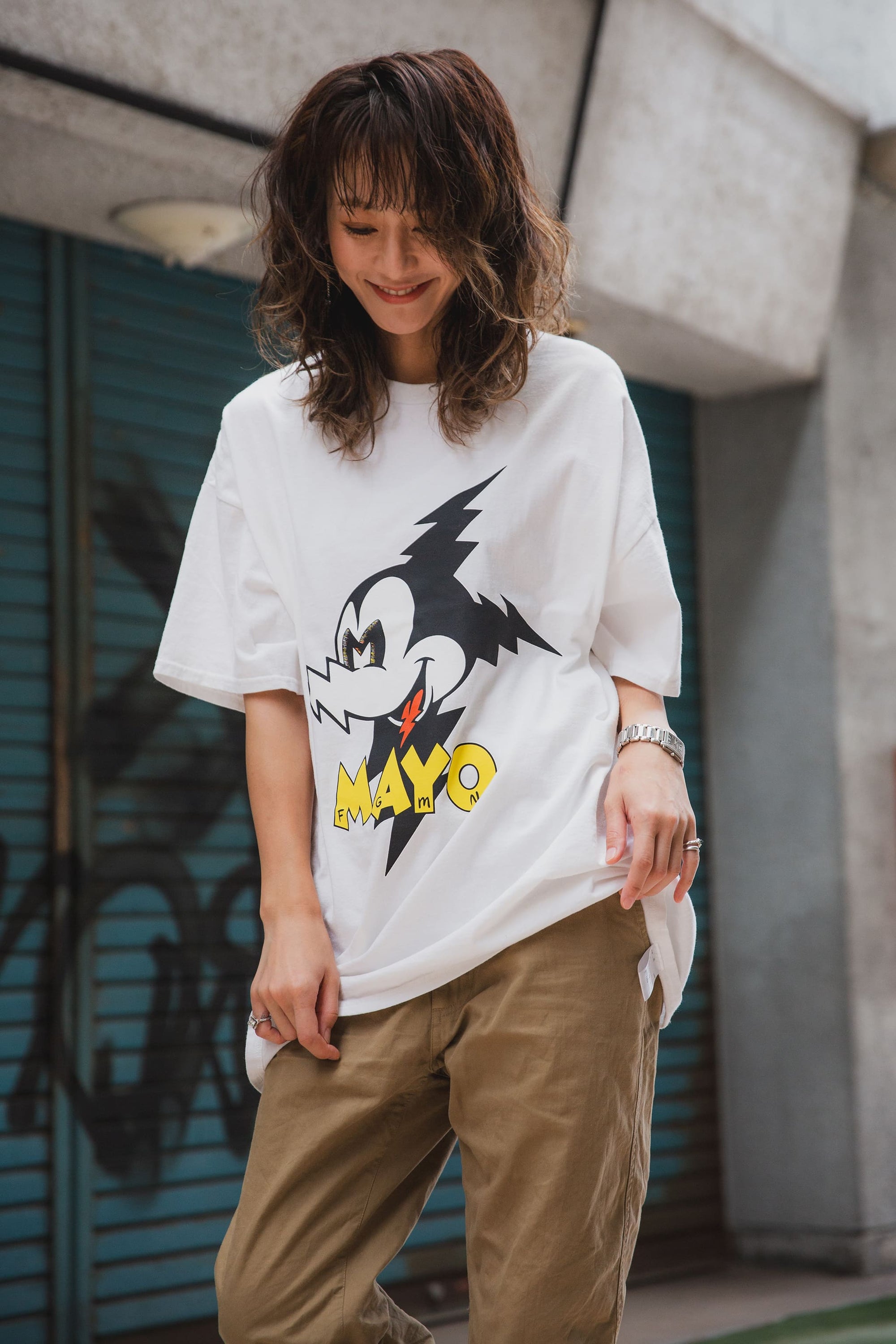 ELECTRICAL MOUSE PRINT SHORT SLEEVE TEE