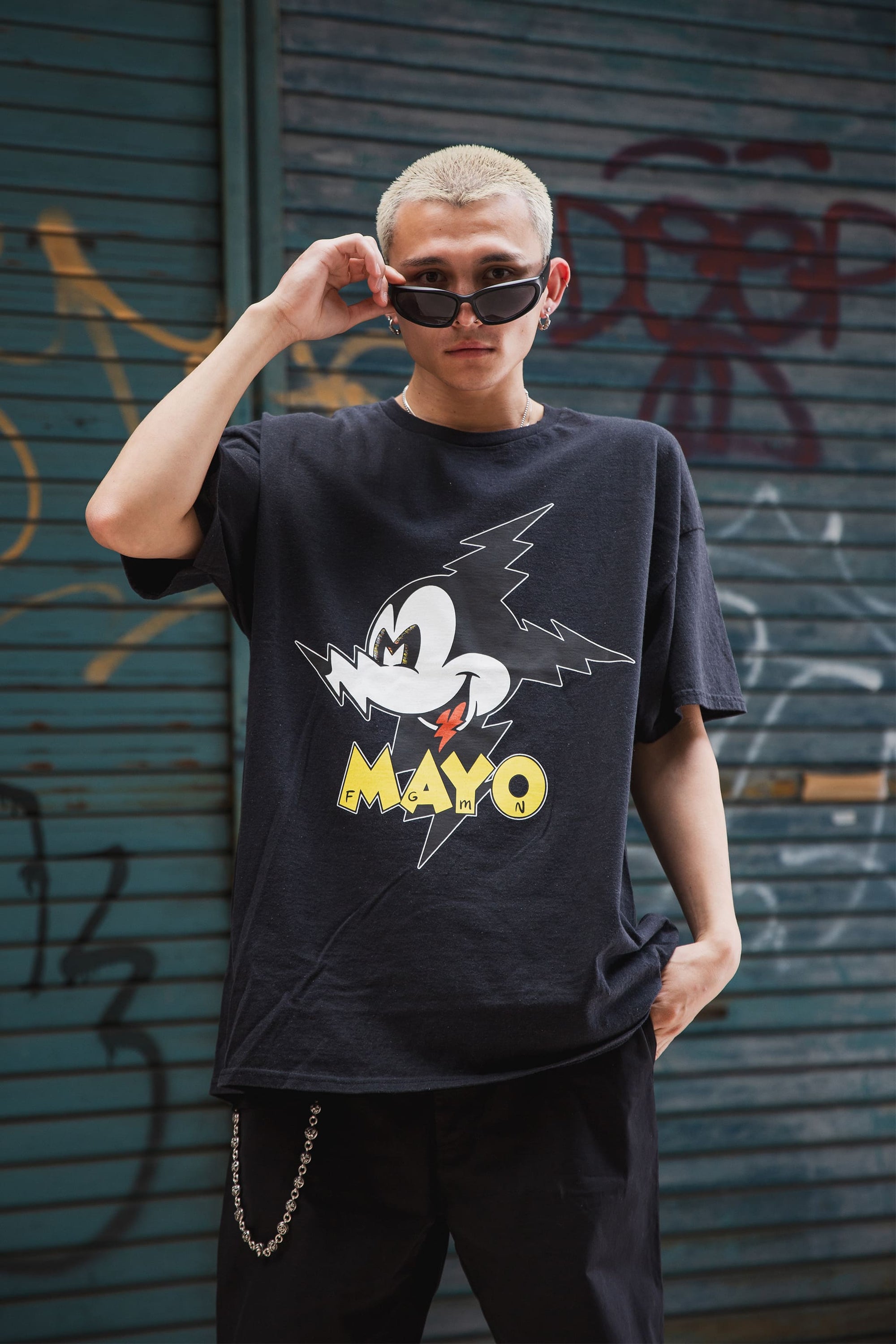 ELECTRICAL MOUSE PRINT SHORT SLEEVE TEE