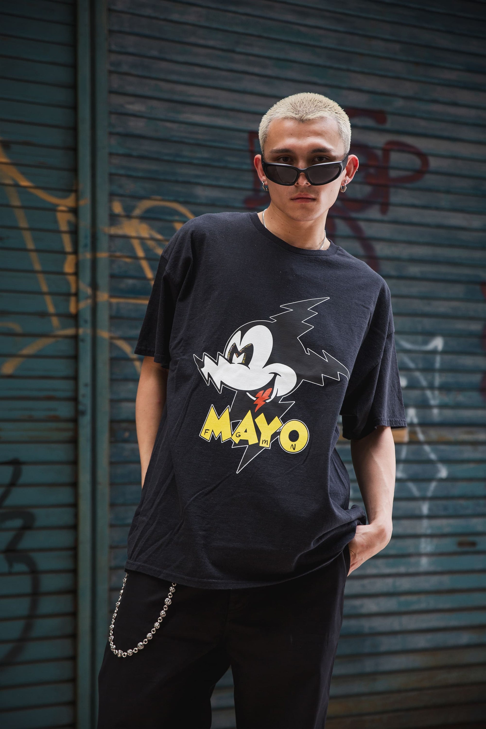 ELECTRICAL MOUSE PRINT SHORT SLEEVE TEE