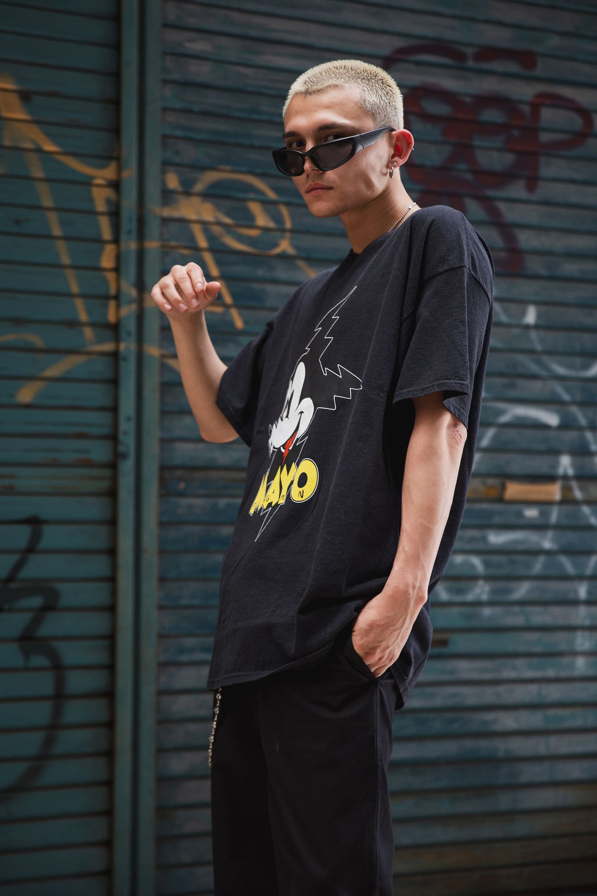 ELECTRICAL MOUSE PRINT SHORT SLEEVE TEE