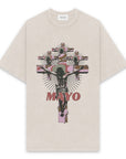 JESUS ×4 PRINT Short Sleeve Tee - SAND