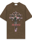 JESUS ×4 PRINT Short Sleeve Tee -  OLIVE