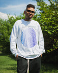 BRAIN PRINT LONG SLEEVE TEE - WHITE