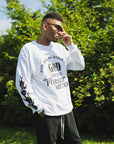 GOD CREATED PRINT LONG SLEEVE TEE - WHITE