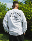 GOD CREATED PRINT LONG SLEEVE TEE - WHITE