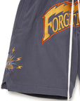 Forget Me Not Thunder Embroidery Shorts - NAVY