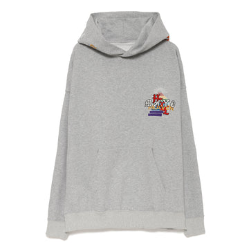 Forget Me Not Embroidery Hoodie - GRAY