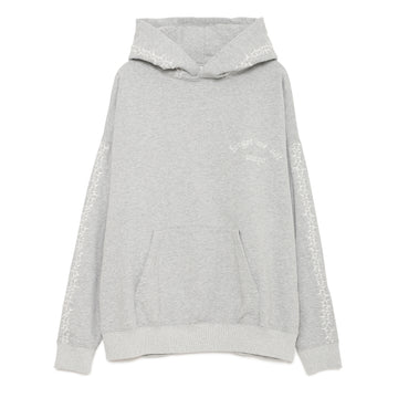 Forget me not embroidery HOODIE - GRAY