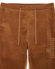 Forget me not embroidery LOUNGE PANTS - BROWN