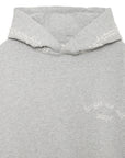 Forget me not embroidery HOODIE - GRAY