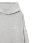 Forget me not embroidery HOODIE - GRAY