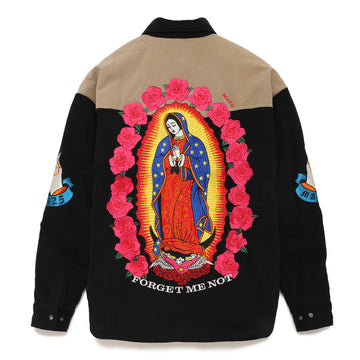 Embroidery Maria Shirt Jacket - BLACK