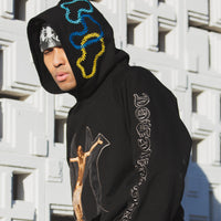 MAYO JESUS Embroidery Hoodie - BLACK / NAVY / GRAY