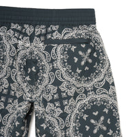 MAYO Paisley Embroidery Shorts - BLACK / BLUE / GREEN