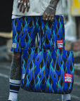 MAYO × SALOOM Fire Patterned Sauna Bag - BLUE / GREEN