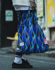 MAYO × SALOOM Fire Patterned Sauna Bag - BLUE / GREEN