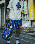 MAYO × SALOOM Fire Patterned Sauna Bag - BLUE / GREEN