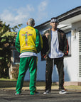 JESUS Mayo Embroidery Track pants - YELLOW×GREEN