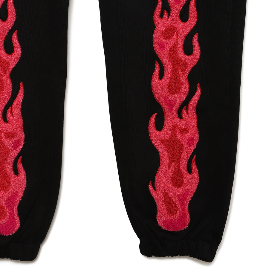 Embroidery Fire Lounge Sweat pants - multi