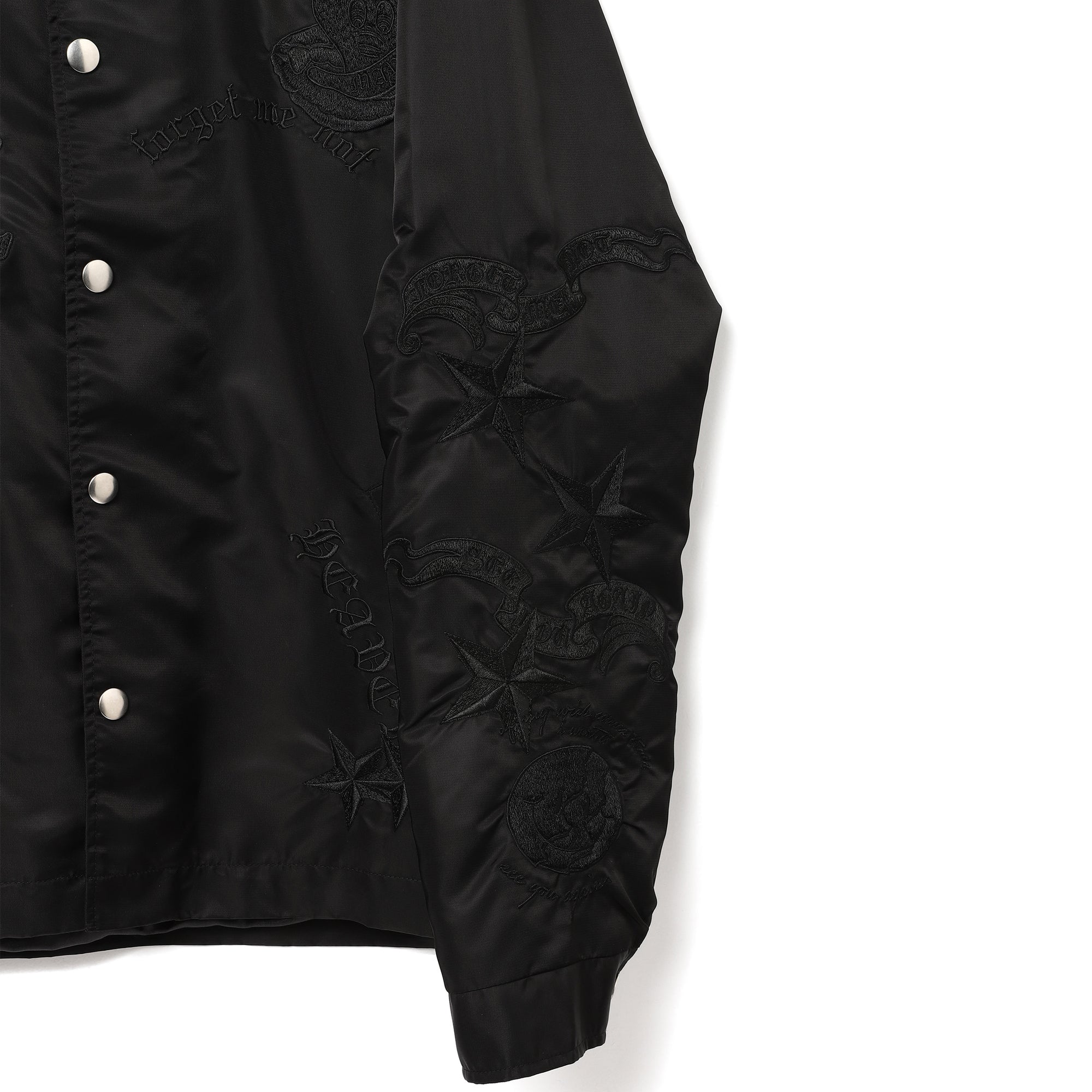 Stairway to heaven embroidery COACH JACKET- BLACK