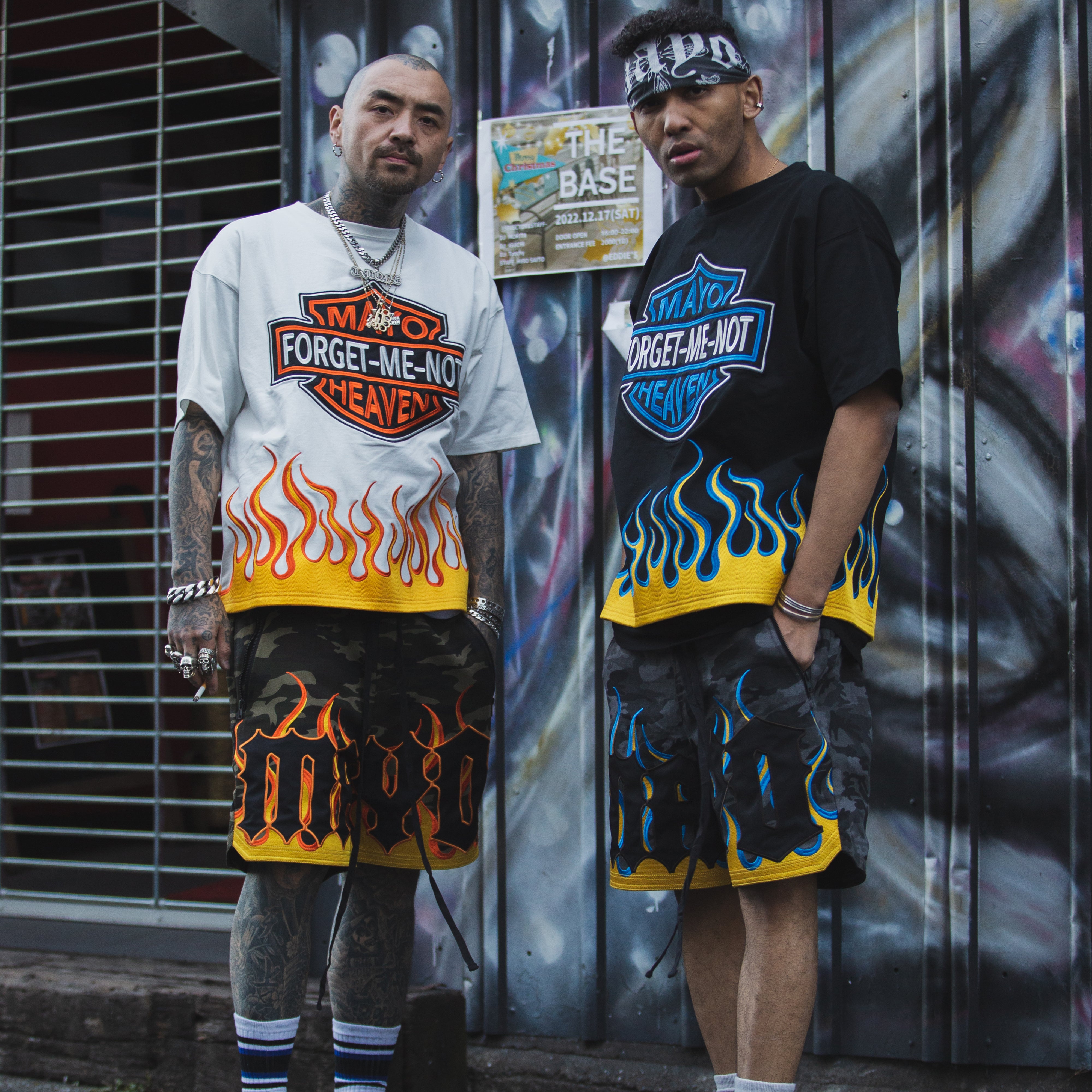 MAYO Fire Eagle Camo Embroidery Shorts