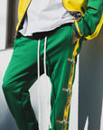 JESUS Mayo Embroidery Track pants - YELLOW×GREEN