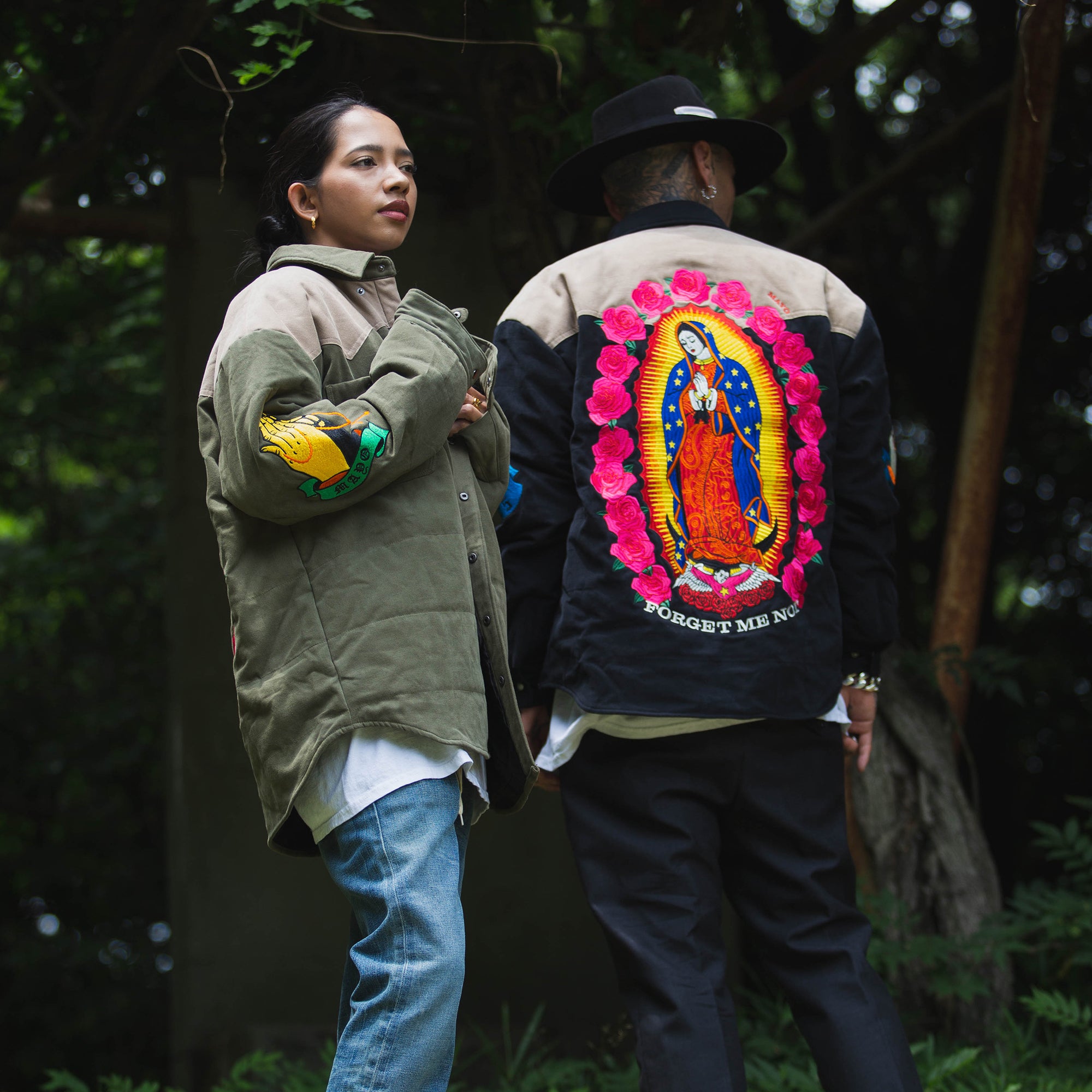 Embroidery Maria Shirt Jacket - OLIVE