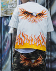 MAYO Fire Eagle Embroidery Short Sleeve Tee - WHITE