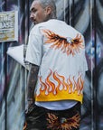 MAYO Fire Eagle Embroidery Short Sleeve Tee - WHITE