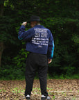 Embroidery VELOUR Harrington Jacket - NAVY