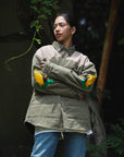 Embroidery Maria Shirt Jacket - OLIVE