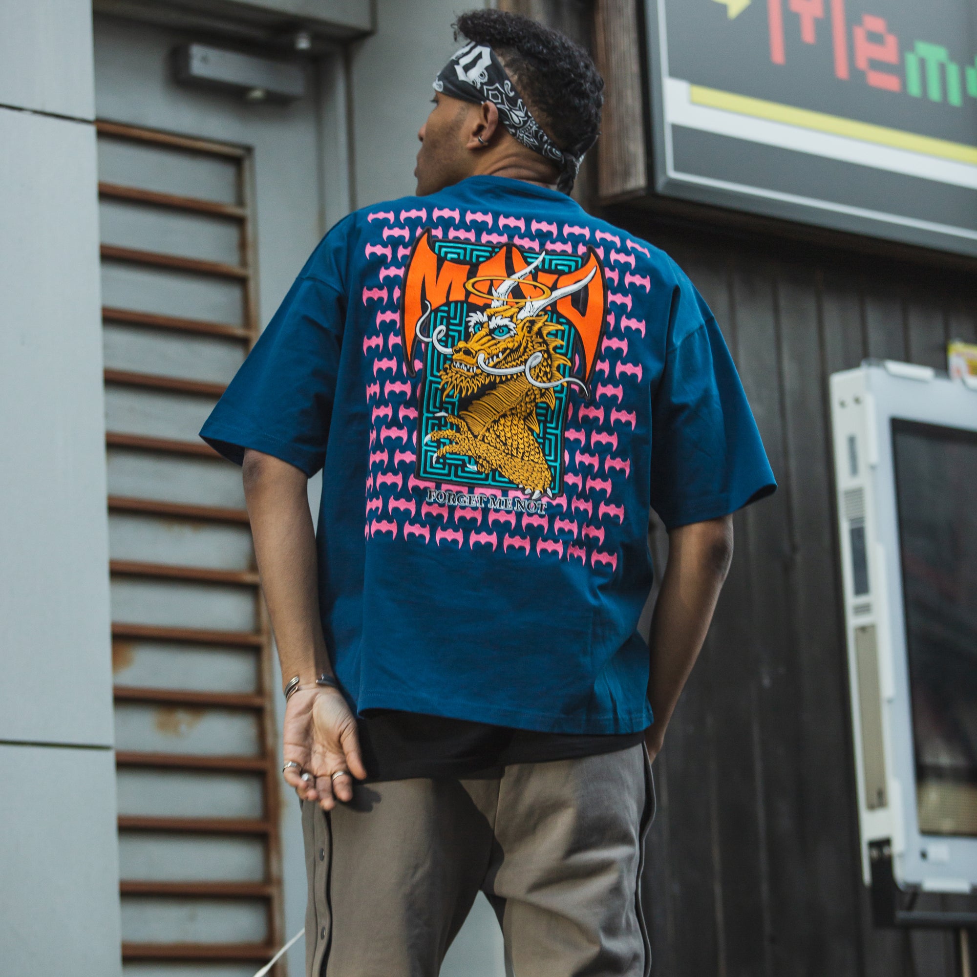 MAYO Dragon Embroidery Short Sleeve Tee