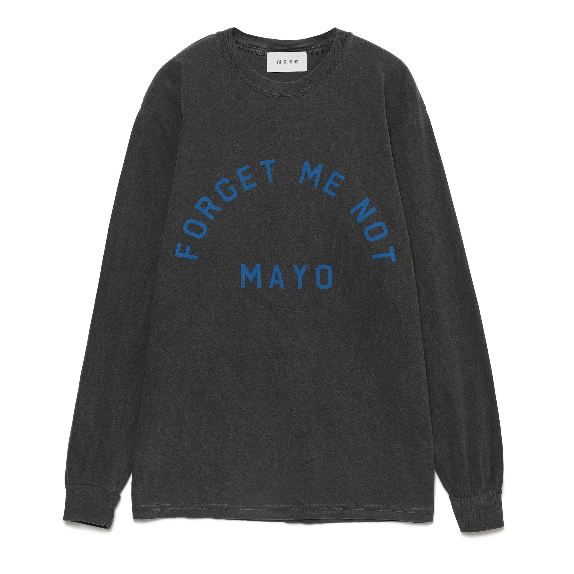 Forget Me Not LOGO Long Sleeve Tee - FADE BLACK