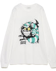 MAYO ALIXX CAT Long Sleeve Tee Type1 - WHITE / FADE BLACK