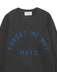 Forget Me Not LOGO Long Sleeve Tee - FADE BLACK