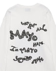 MAYO ALIXX CAT Long Sleeve Tee Type2 - WHITE / FADE BLACK