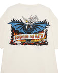 Devil Angel Embroidery Short Sleeve Tee - WHITE