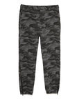 Forget me not Camo embroidery Lounge pants - BLACK