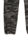 Forget me not Camo embroidery Lounge pants - BLACK