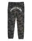 Forget me not Camo embroidery Lounge pants - BLACK