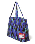 MAYO × SALOOM Fire Patterned Sauna Bag - BLUE / GREEN