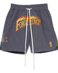 Forget Me Not Thunder Embroidery Shorts - NAVY