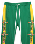 JESUS Mayo Embroidery Track pants - YELLOW×GREEN